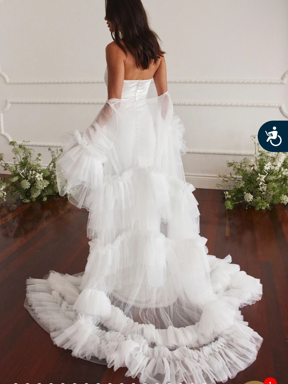 Jagger Robe LONG SLEEVE TULLE BRIDAL ROBE - Picture 3 of 6